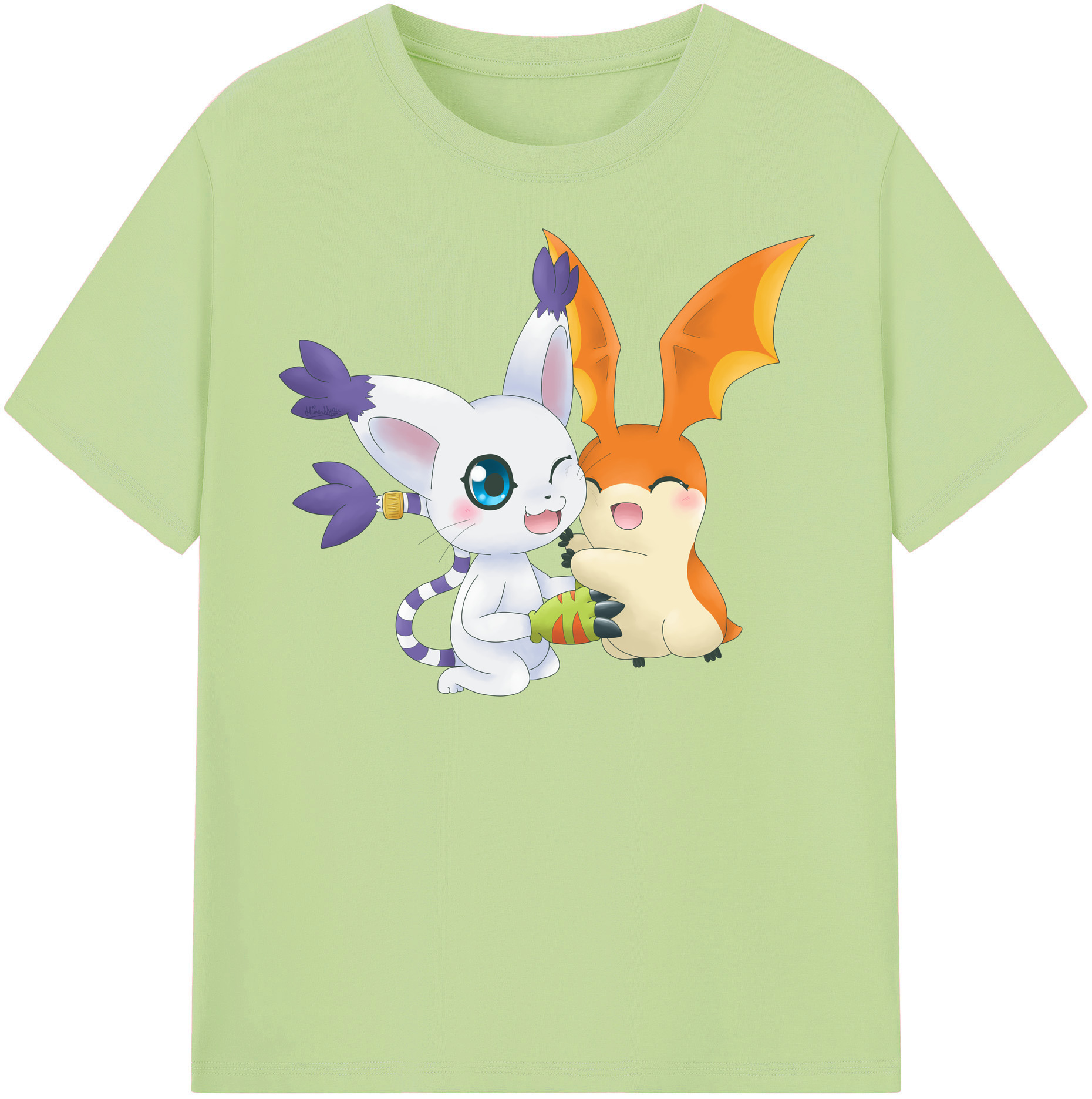 （画像用） Digimon デジタルモンスター/デジモン 綿100％半袖Tシャツ（フロントプリント）